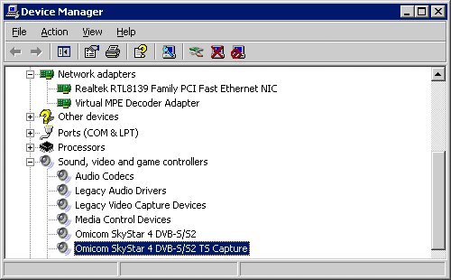 ����������� �������� StarBlazer � ��������� Omicom SS 4 DVB-S2 PCI