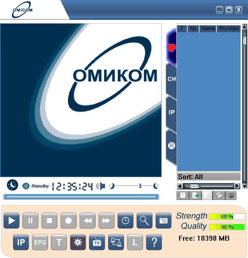 ����������� �������� StarBlazer � ��������� Omicom SS 4 DVB-S2 USB